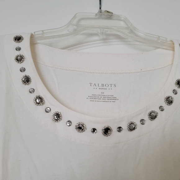 Talbots Long Sleeve Cotton Tee 3x - Picture 2 of 3
